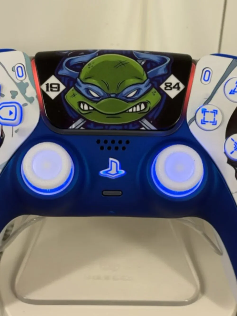 Ninja Turtle - Glossy Shell - RGB LED - Custom Wireless Controller for PS5 Or PC